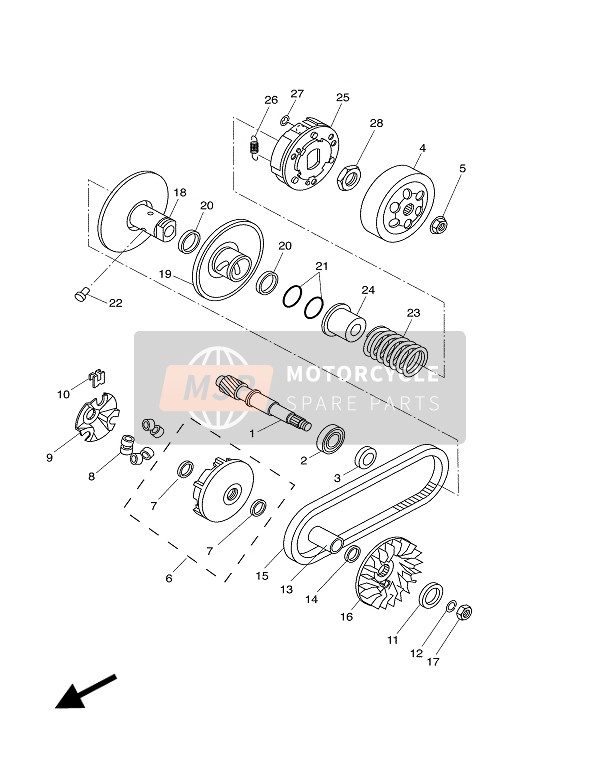 5KDE66110000, Clutch Housing Comp., Yamaha, 0